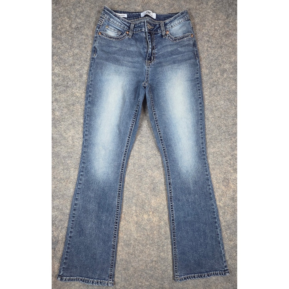 YMI Dream Stitch Bootcut Jeans Medium Wash Stretch Denim Size 5/27